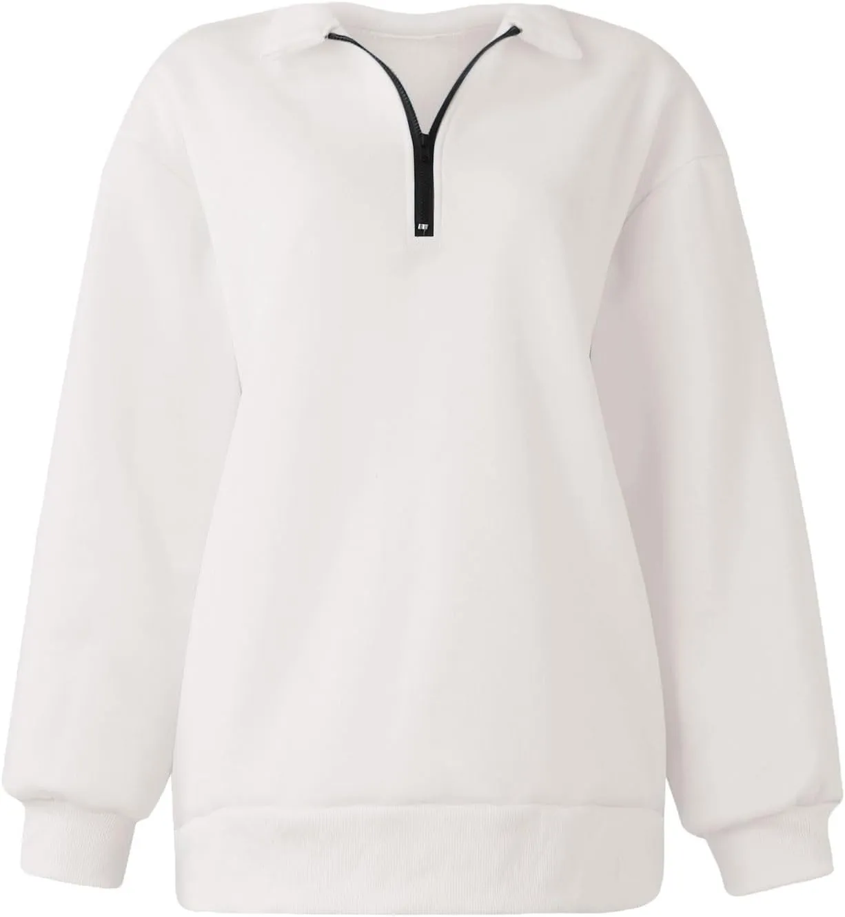 Quarter Zip Pullover Women Fleece Lightweight Oversized Sweatshirt Preppy Cute Sweatshirts Hoodies with Zipper