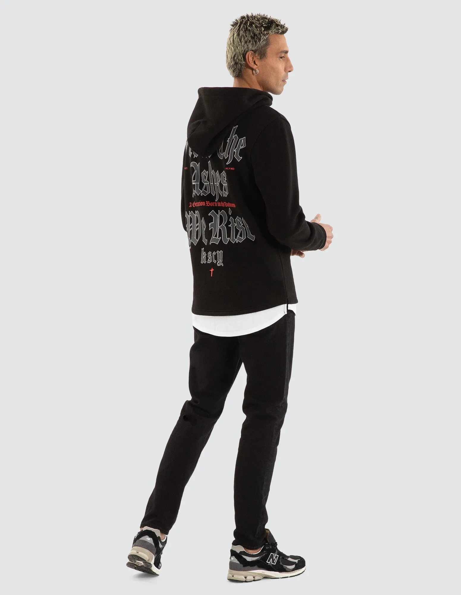 Realm Layered Hoodie Jet Black