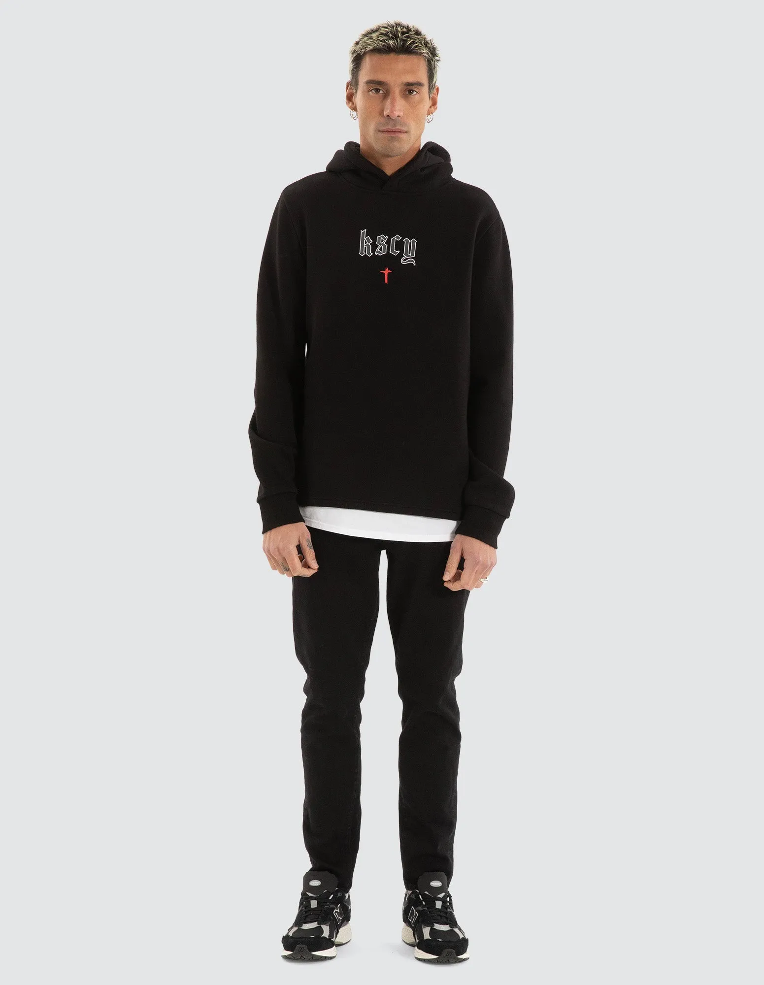 Realm Layered Hoodie Jet Black