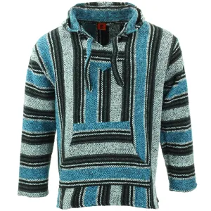 Recycled Mexican Baja Jerga Hoody - Blue Grey
