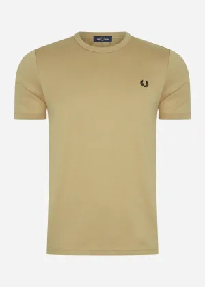 Ringer t-shirt - warm stone black
