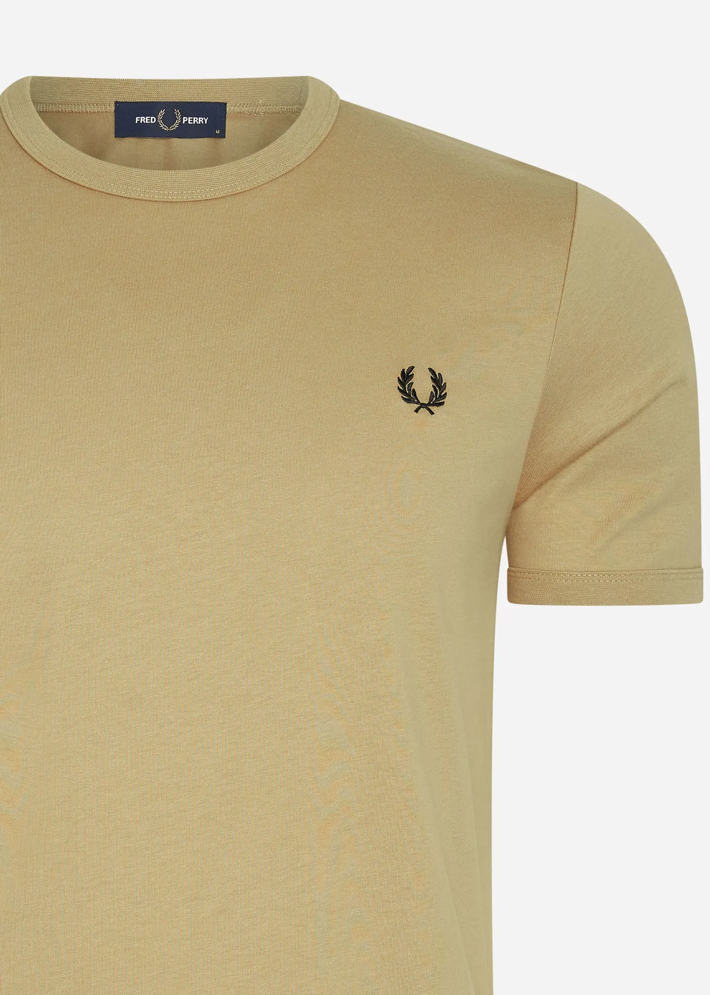 Ringer t-shirt - warm stone black