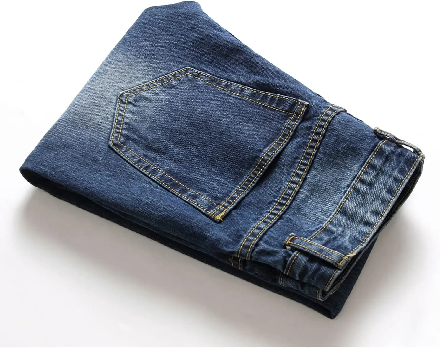 Ripped Jeans for Men Slim Denim Regular Fit Tapered Leg Distressed Destroyed Pants Mens Jeans with Hole