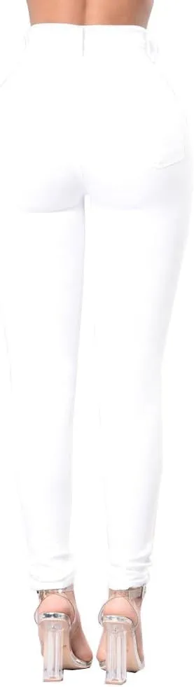 Ripped Skinny Jeans for Women High Waisted Stretch Slim Fit Distressed Butt Lifting Denim Jeans Pants