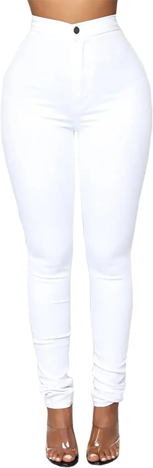 Ripped Skinny Jeans for Women High Waisted Stretch Slim Fit Distressed Butt Lifting Denim Jeans Pants