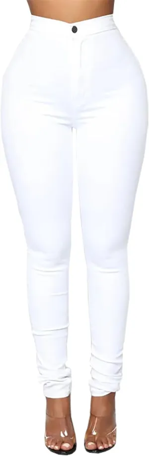 Ripped Skinny Jeans for Women High Waisted Stretch Slim Fit Distressed Butt Lifting Denim Jeans Pants