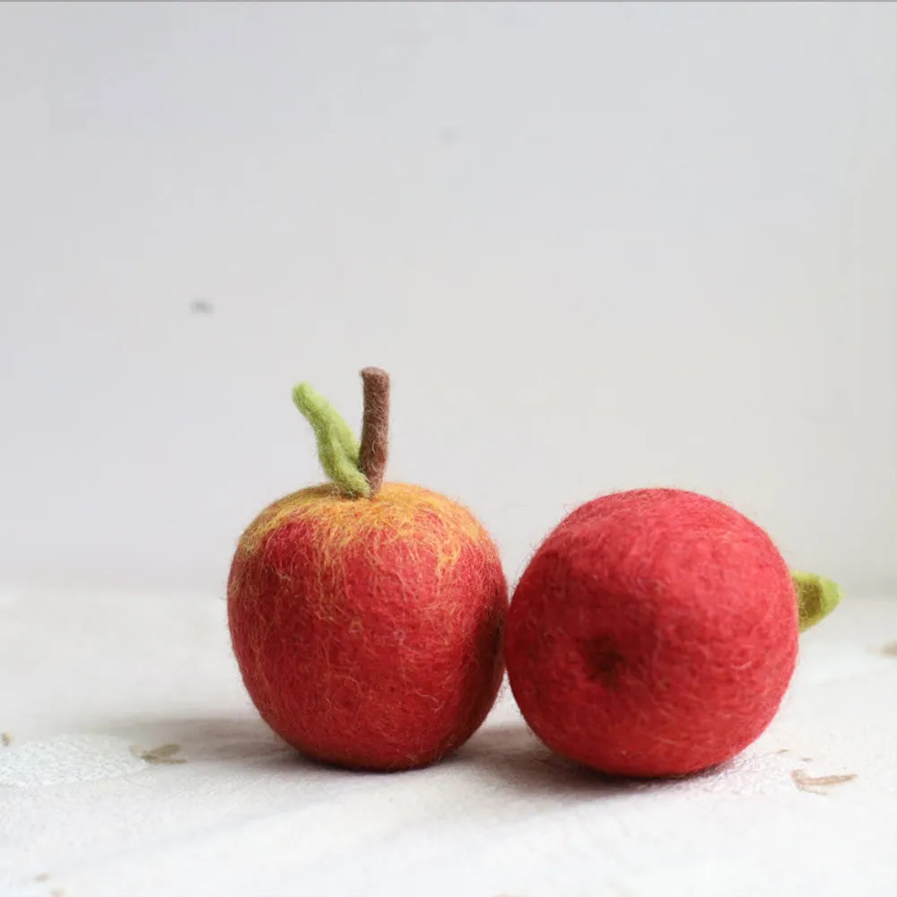 Sheep Mountain: Wool Felt Apple Ornaments