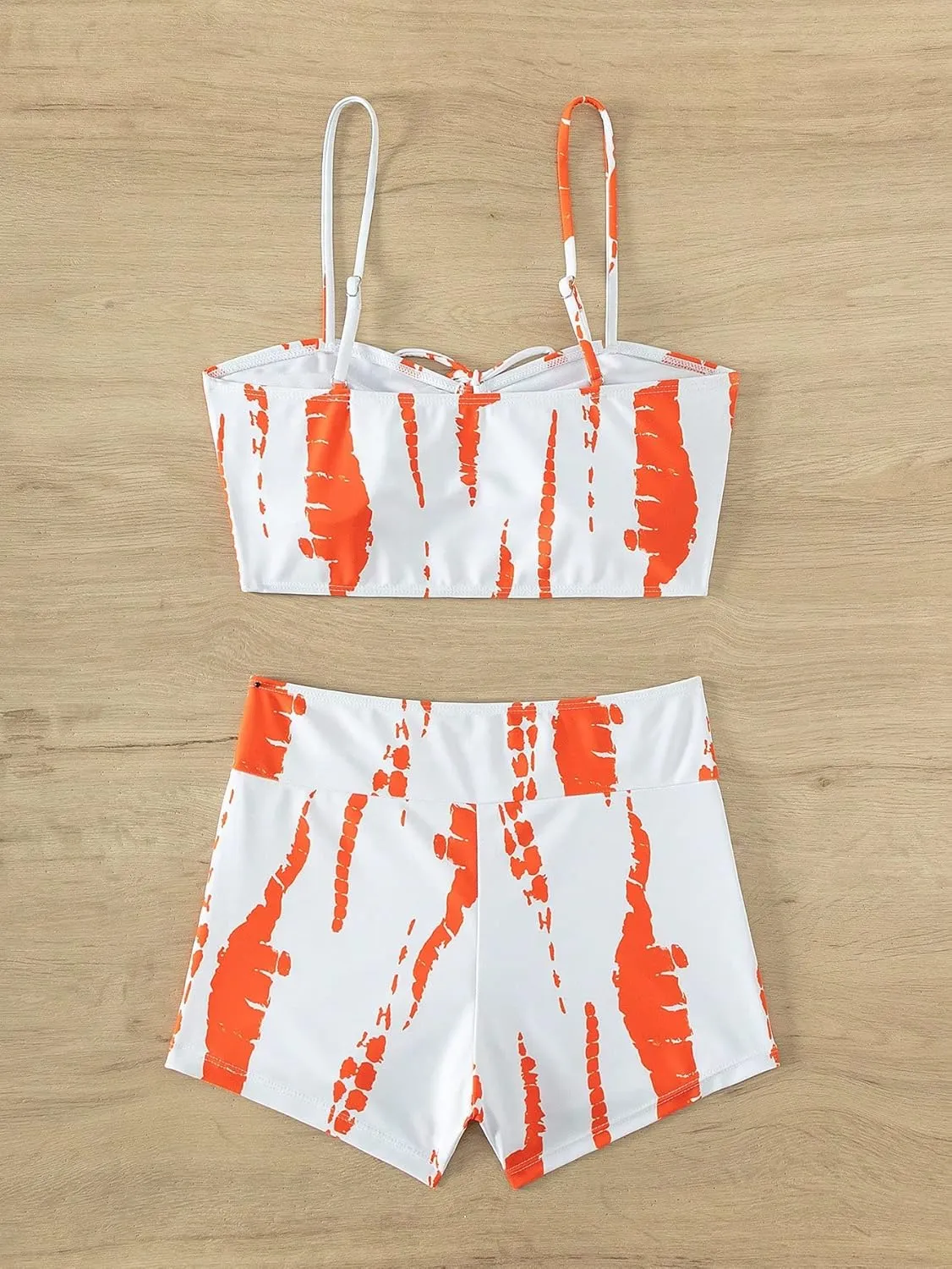 SHENHE Women's Tie Dye Tankini Swimsuits High Waisted Tummy Control Bikini Sets