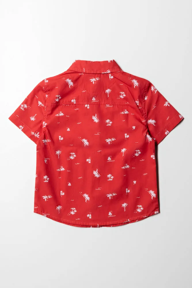 Short Sleeve Poplin Aop Shirt