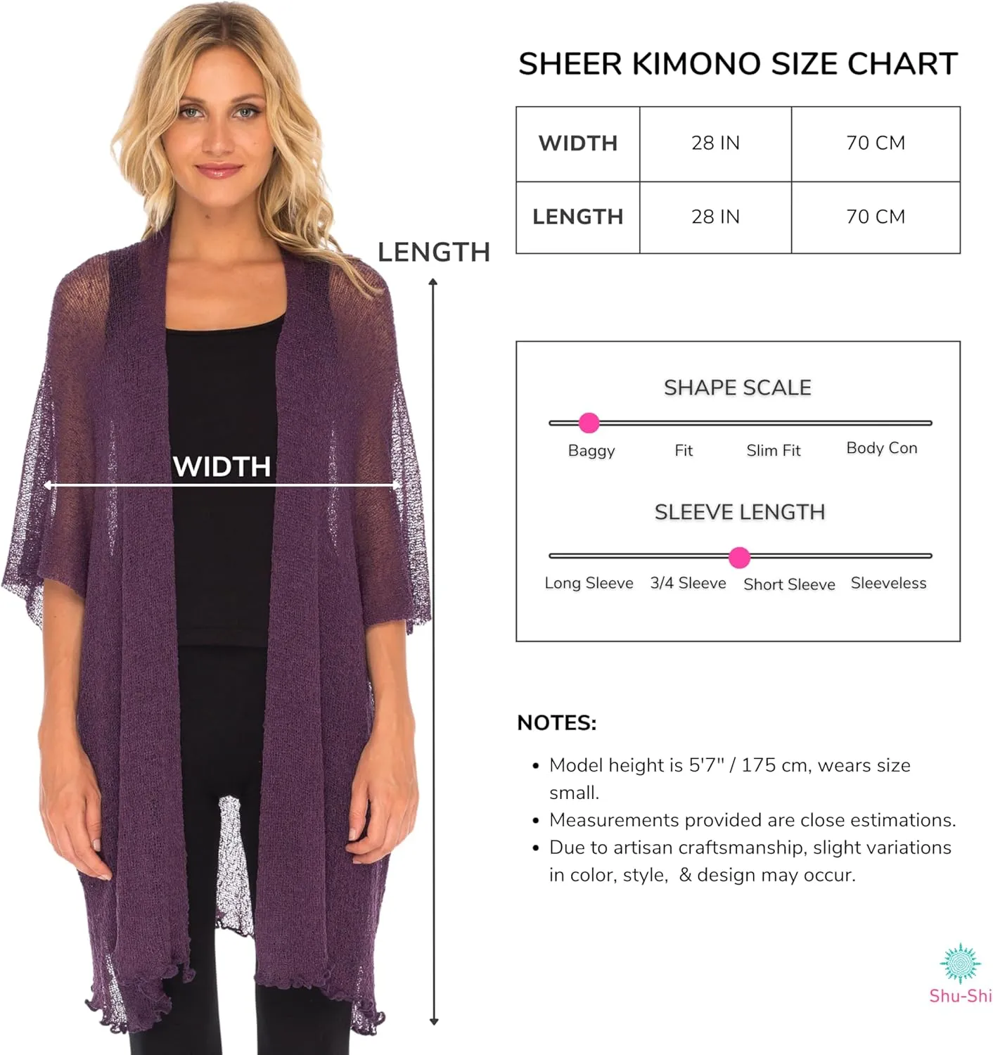 SHU-SHI Beach Kimono Coverups for Women Summer Cardigans Lightweight Open Front Cover Up Knit Sheer Sweater