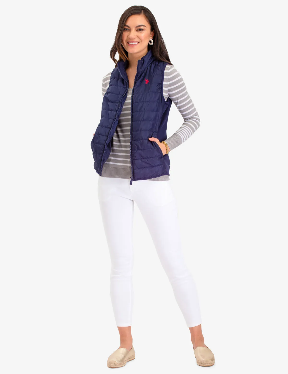 SIDE KNIT PUFFER VEST