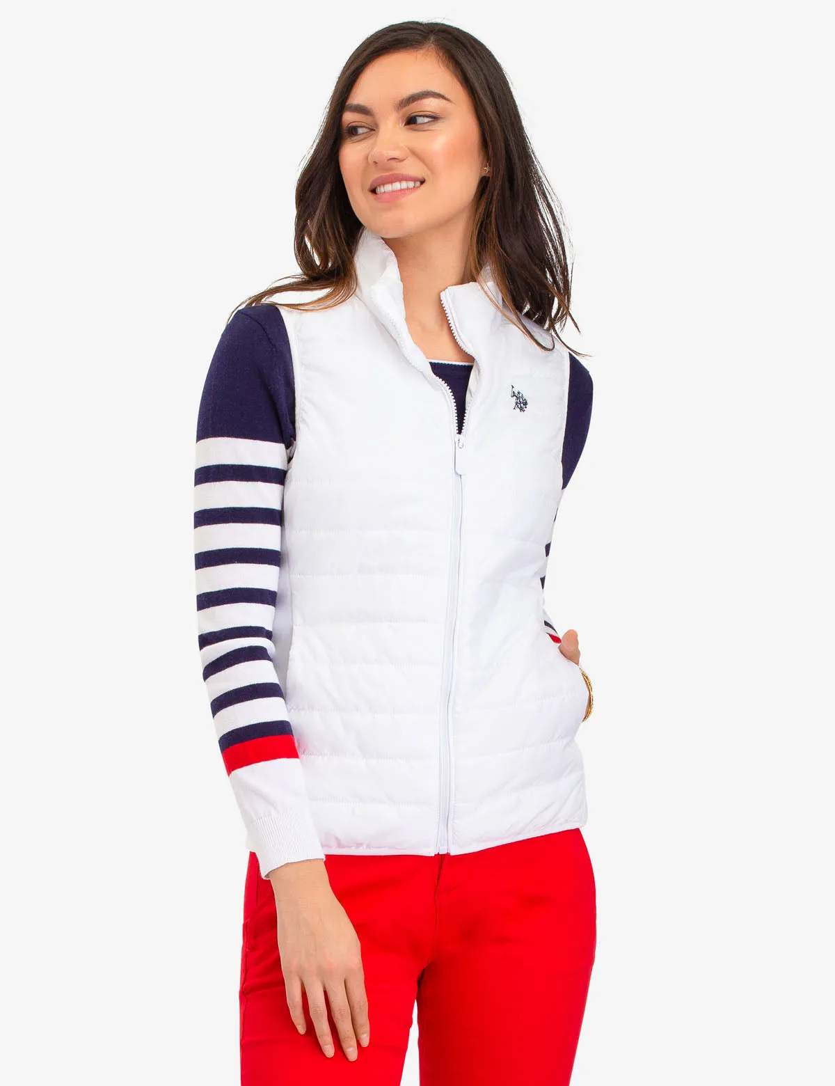 SIDE KNIT PUFFER VEST