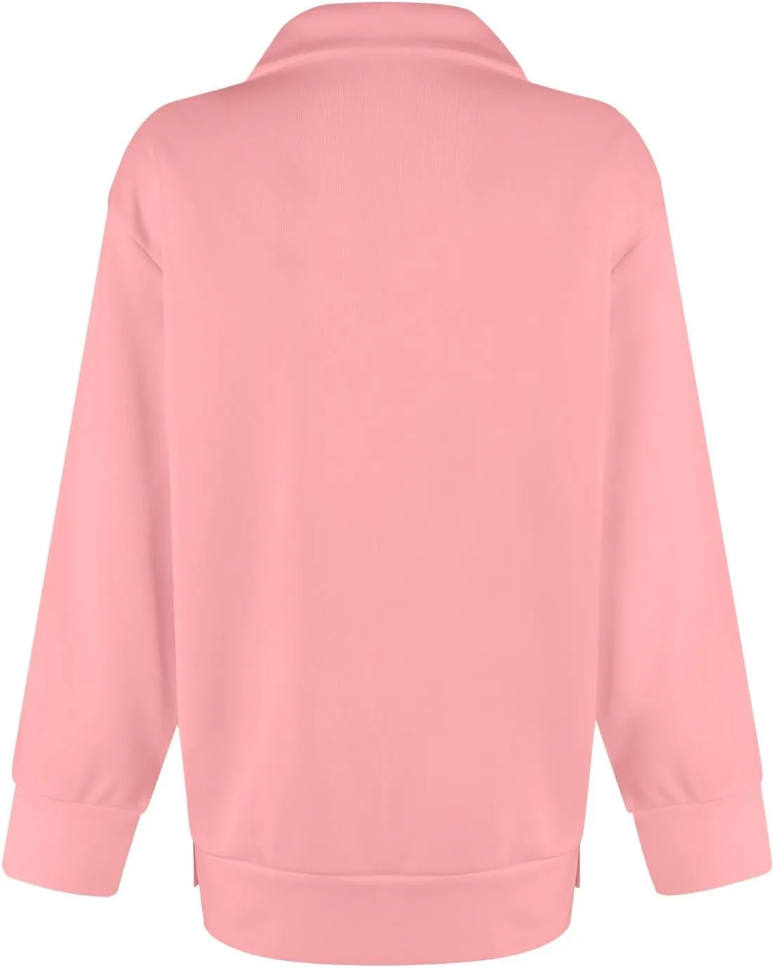 slqdgmryz Quarter Zip Pullover Women Side Slit Oversized Sweatshirt Preppy 1/4 Zipper Y2k Hoodie Long Sleeve Cute Sweatshirts