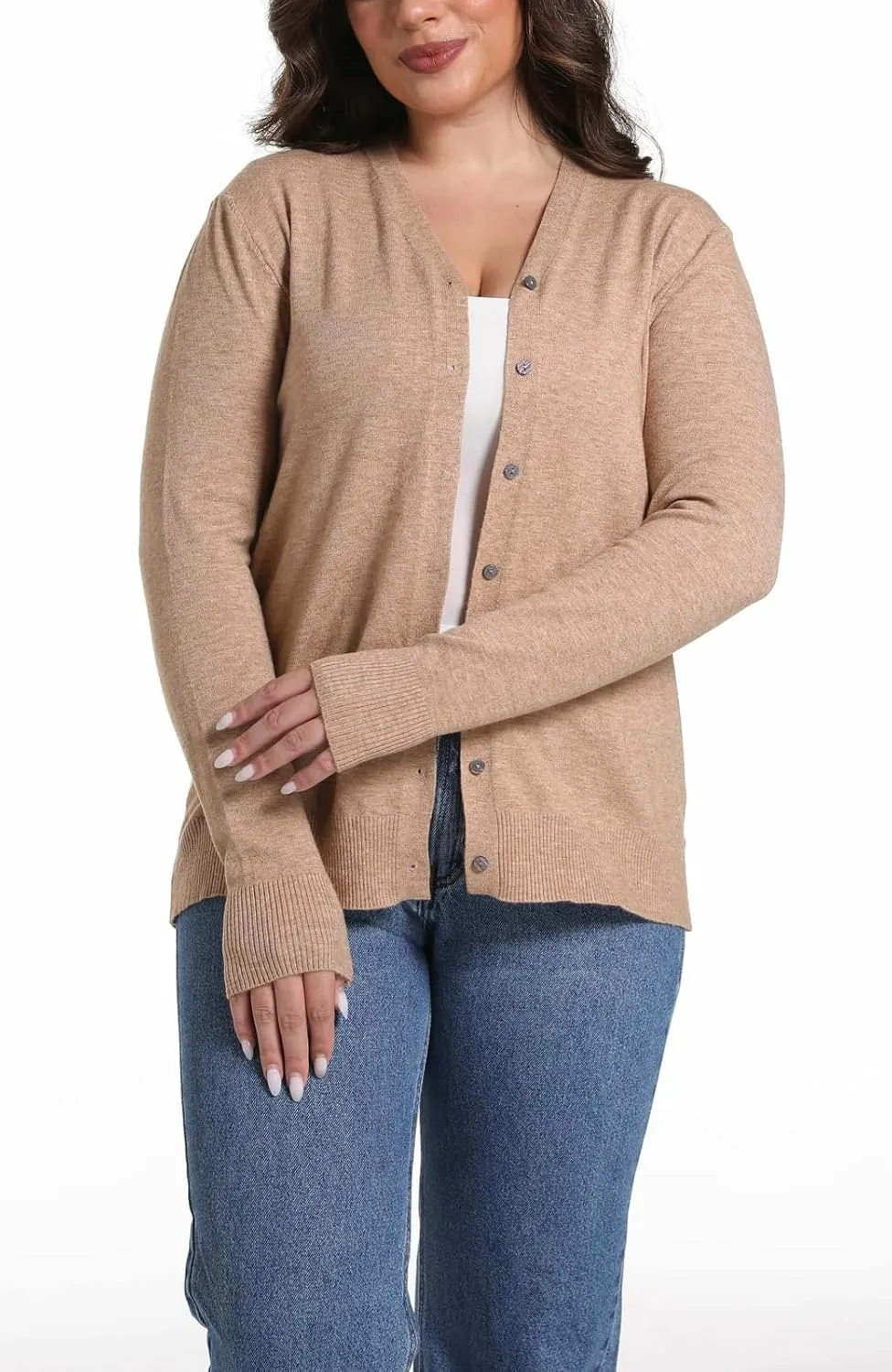 Sunfaynis Women's Long Sleeve Thin Lightweight Cardigan Sweaters for Women Dressy Summer Spring Fall Cardigan