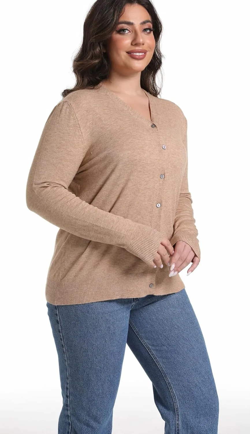 Sunfaynis Women's Long Sleeve Thin Lightweight Cardigan Sweaters for Women Dressy Summer Spring Fall Cardigan