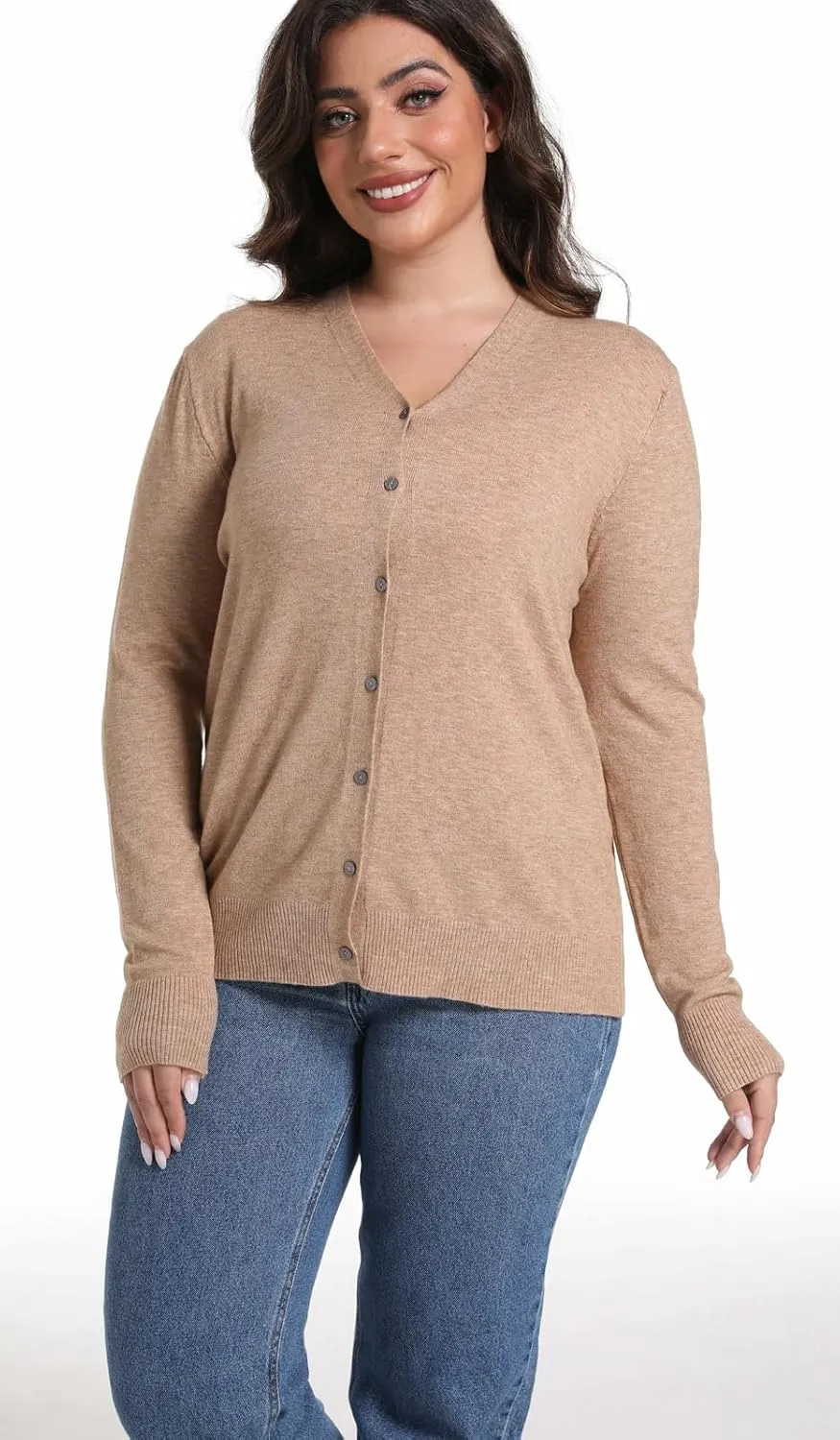 Sunfaynis Women's Long Sleeve Thin Lightweight Cardigan Sweaters for Women Dressy Summer Spring Fall Cardigan