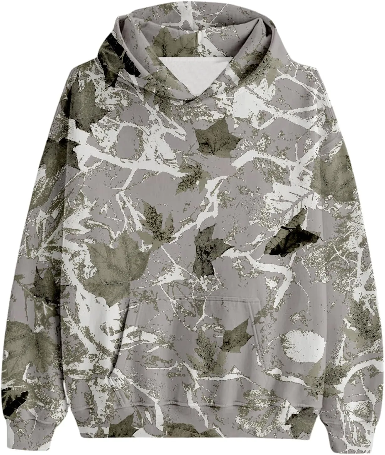 Thatrich Camo Hoodie Womens Maple Leaf Printed Sweatshirts Trendy Graphic Hoodies Lightweight Pullover Sweatshirt Spring Tops
