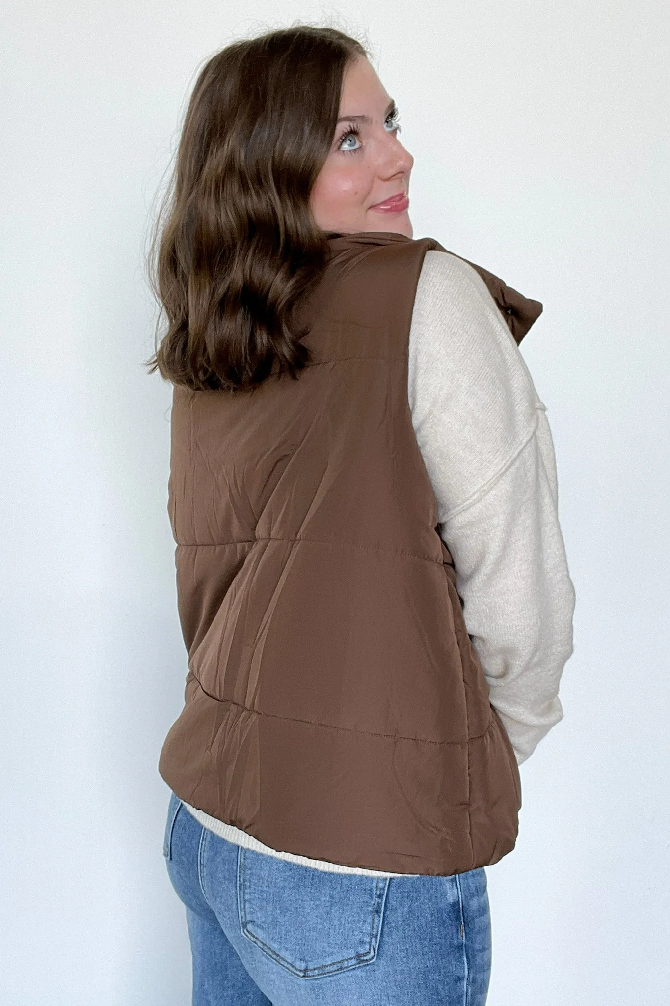 Toasty Time Zip Up Puffer Vest - FINAL SALE