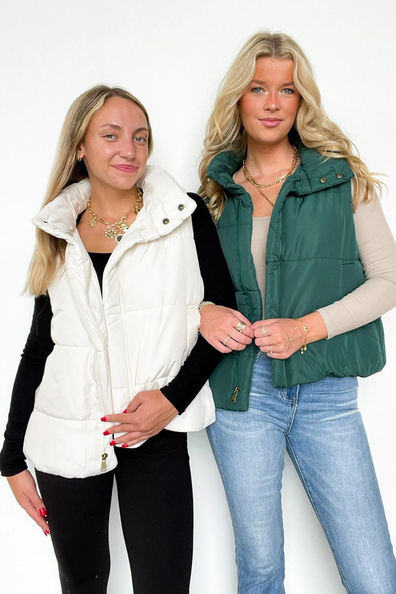 Toasty Time Zip Up Puffer Vest - FINAL SALE
