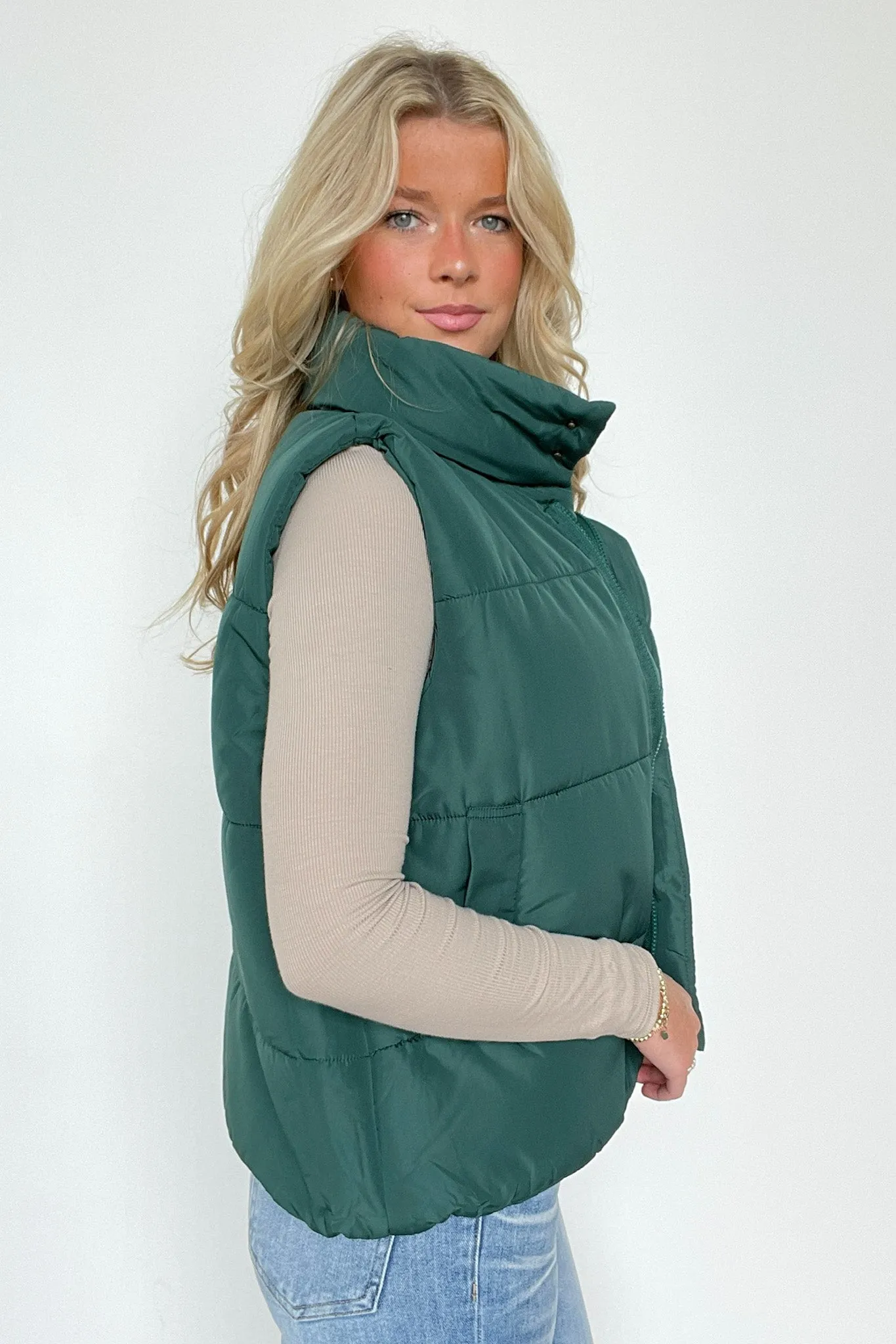 Toasty Time Zip Up Puffer Vest - FINAL SALE
