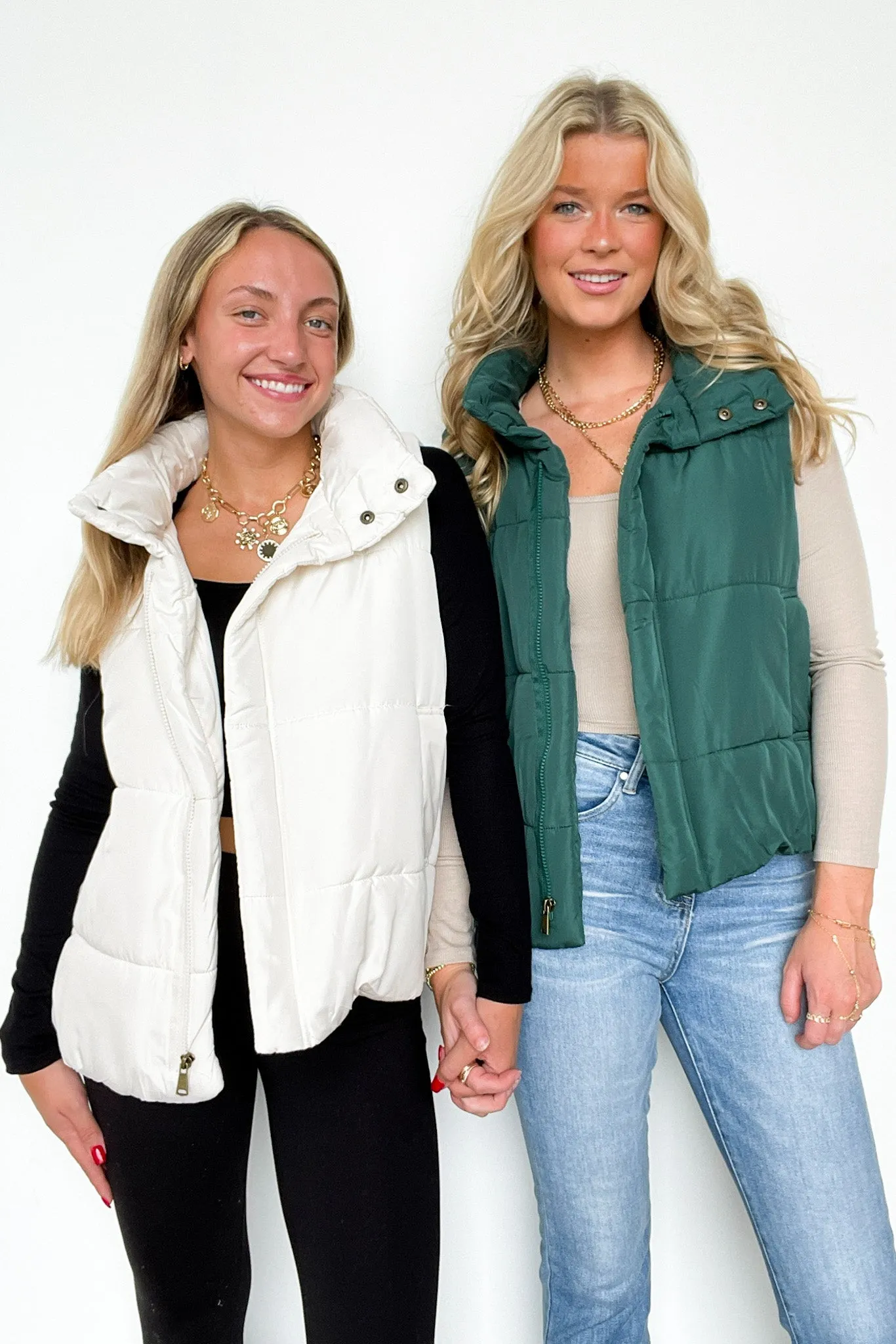 Toasty Time Zip Up Puffer Vest - FINAL SALE