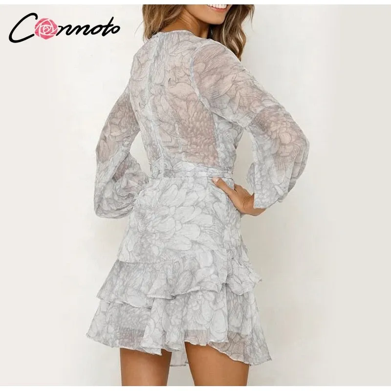 VenusFox Vintage Print Sexy Elegant Dresses