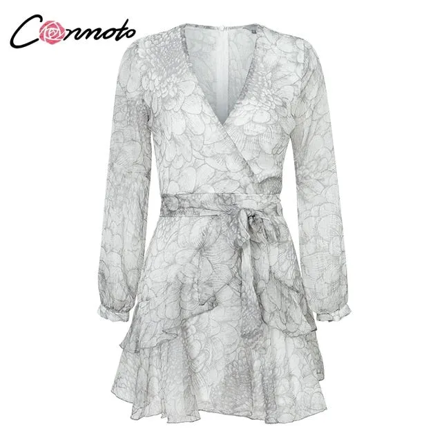 VenusFox Vintage Print Sexy Elegant Dresses