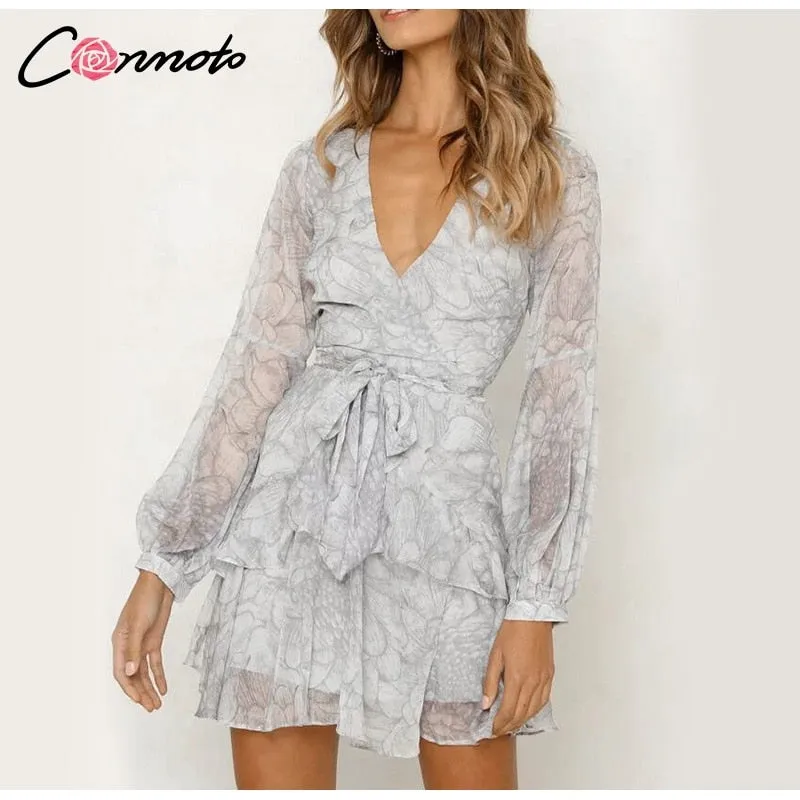 VenusFox Vintage Print Sexy Elegant Dresses