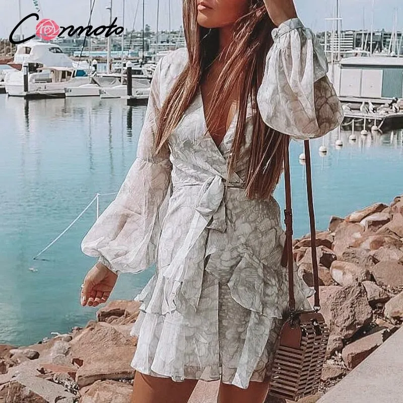 VenusFox Vintage Print Sexy Elegant Dresses