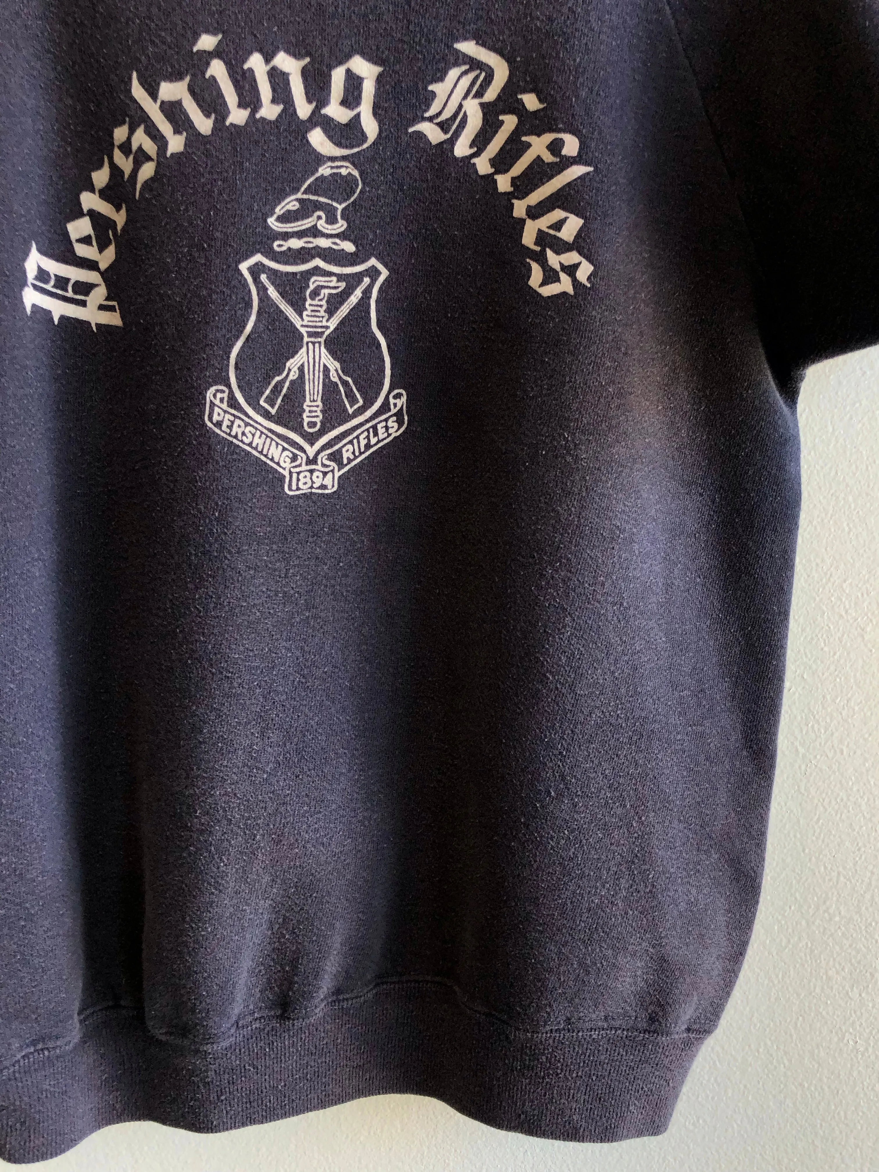 Vintage 1960s Pershing Rifles Short Sleeve Sweatshirt