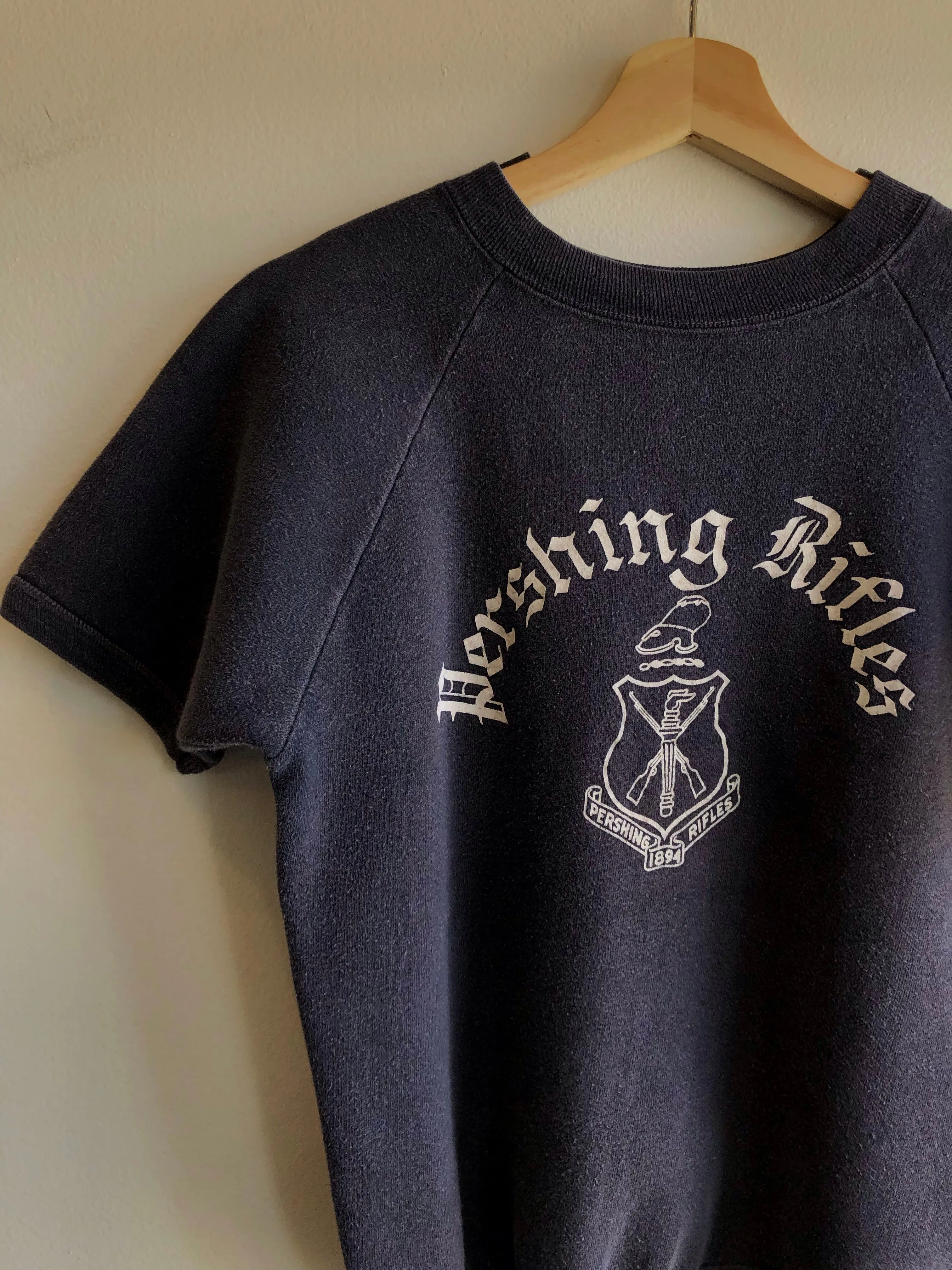 Vintage 1960s Pershing Rifles Short Sleeve Sweatshirt