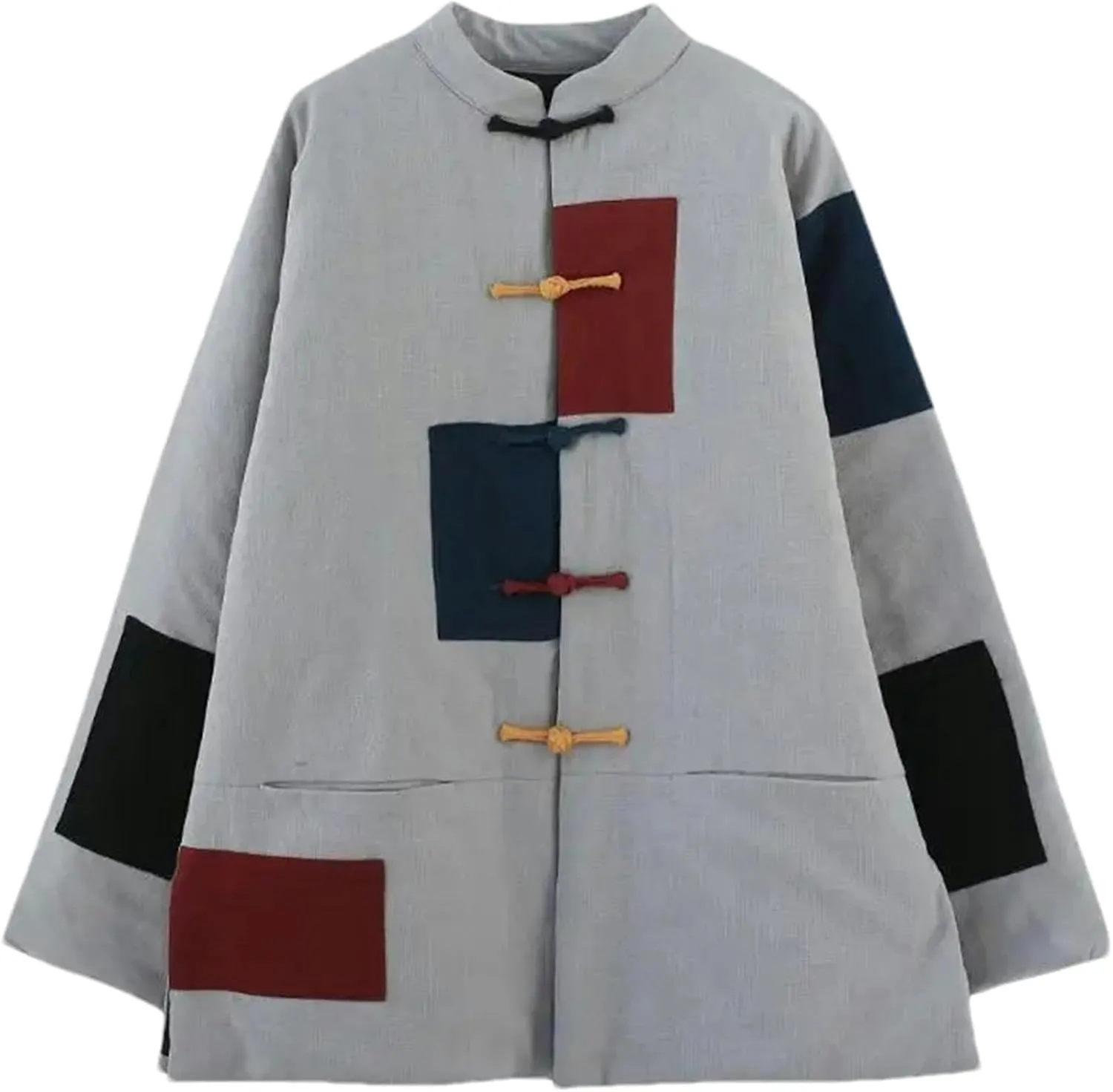 Winter Chinese Single-breasted cotton-padded jacket ethnic men cotton padded stand collar buckle Coat