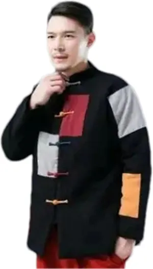 Winter Chinese Single-breasted cotton-padded jacket ethnic men cotton padded stand collar buckle Coat