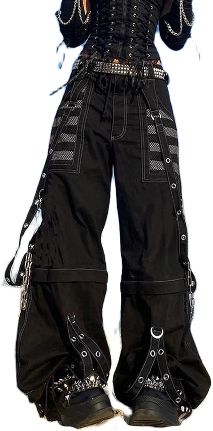 Woman Baggy Cargo Jeans High Waist Loose Wide Leg Denim Pants y2k Zip Button Pockets Trousers Jeans Streetwear