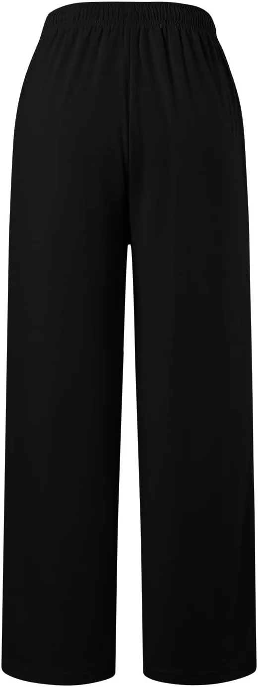 Women Cotton Linen Summer Y2K Fashion Pants Low Waist Bootcut Slim-Fit Pant Trousers Beach