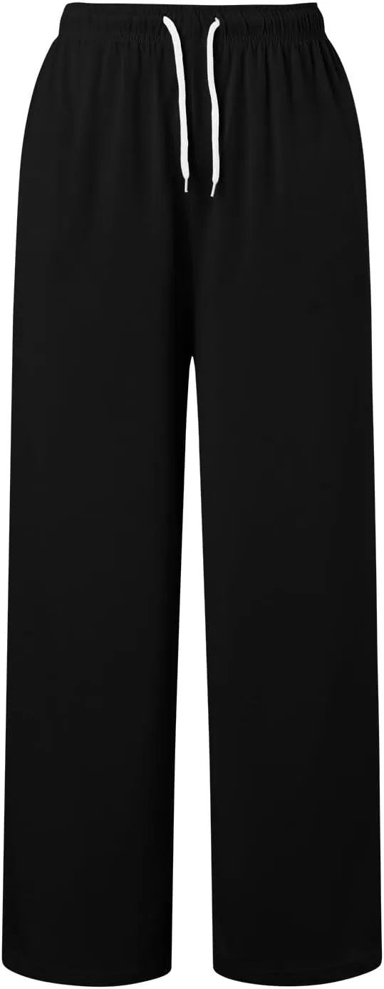 Women Cotton Linen Summer Y2K Fashion Pants Low Waist Bootcut Slim-Fit Pant Trousers Beach