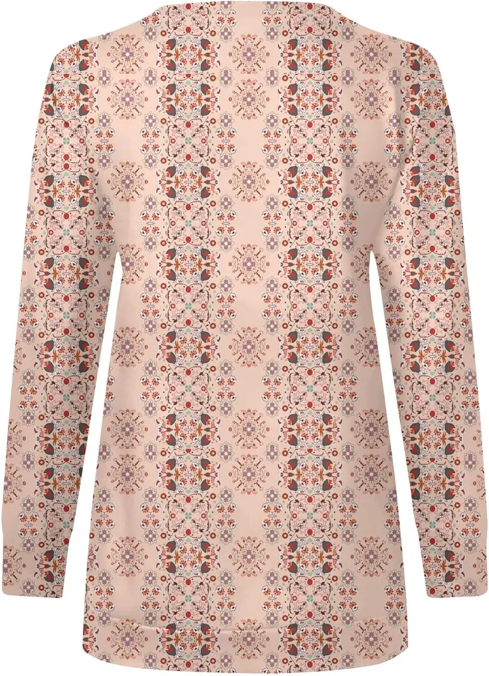 Women Floral Print Crew Neck Half Zip Long Sleeve Sweatshirt 2024 Casual Long Sleeve Tops Loose Fall Clothes