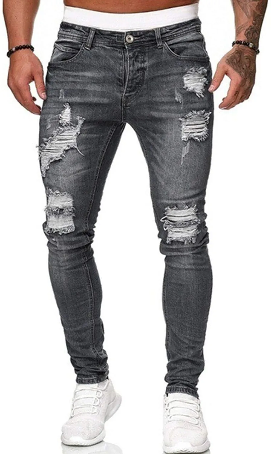 Women Jeans Jeans Frayed Holes Color Men Trousers Solid Washed Ripped Gradient Pants Boot Cut Pants for Women