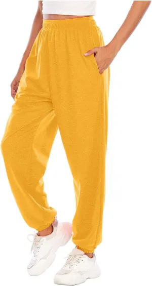 Women Linen Blend Summer Fashion Palazzo Lounge Pants Elastic Waist Baggy Stretchy Loose Fit Palazzo Lounge