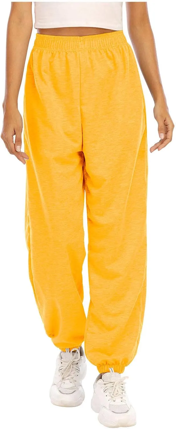 Women Linen Blend Summer Fashion Palazzo Lounge Pants Elastic Waist Baggy Stretchy Loose Fit Palazzo Lounge