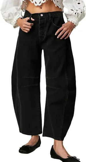 Women Linen Summer Split Flowy Palazzo Pants Low Waist Ankle Length Slim Fit Palazzo Pants Business Work