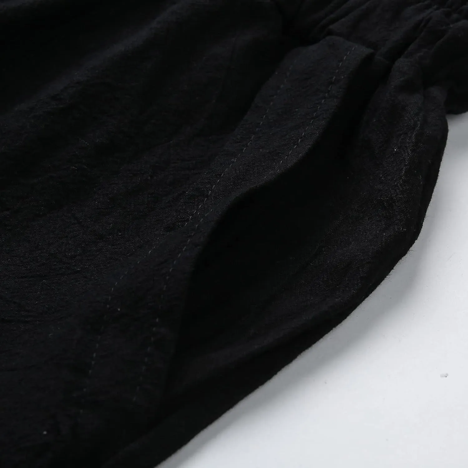 Women Linen Summer Y2K Streetwear Pants Elastic Waist Long Lounge Slim-Fit Trouser Trendy