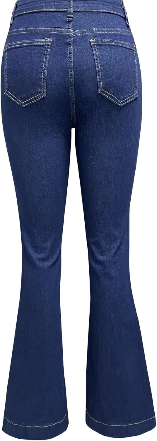 Women Sweatpants That Look Like Jeans High Waisted Trendy Y2k Tummy Casual Control Pant Straight Jeans for Women