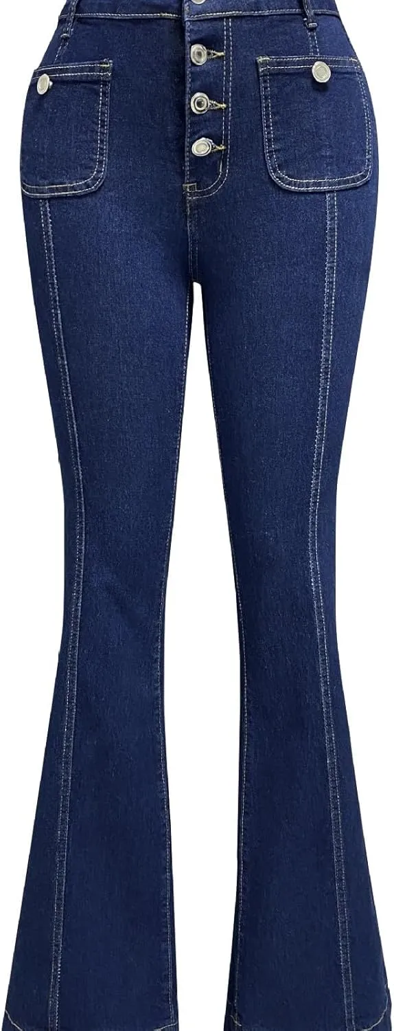 Women Sweatpants That Look Like Jeans High Waisted Trendy Y2k Tummy Casual Control Pant Straight Jeans for Women