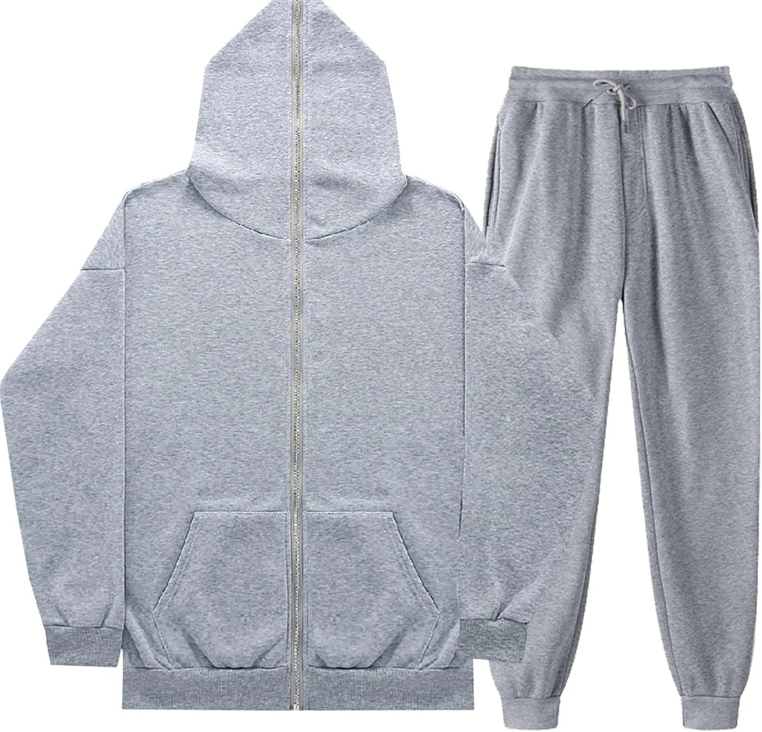Women's 2 Piece Outfits Long Sleeve Crewneck Baggy Fall Sweatshirt and Wide Leg Sweatpant Suit