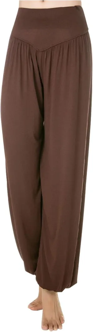 Womens 2024 High Waist Harem Pants Lightweight Casual Yoga Trousers Summer Pleated Workout Leggings Lounge Pants