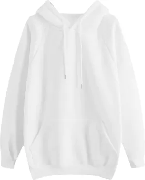 Women's Basic Hoodies Long Sleeve Classic Solid Lightweight Pullover Tops Casual Loose Fit Hooded Sweatshirt with Pocket