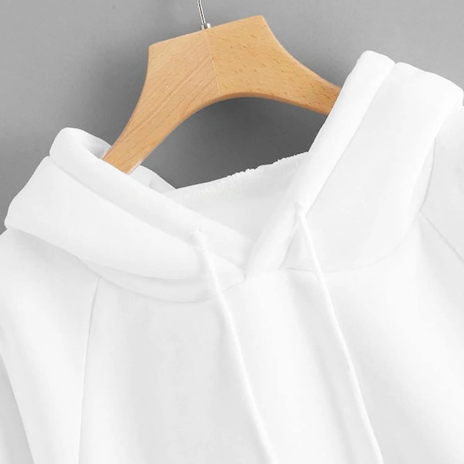 Women's Basic Hoodies Long Sleeve Classic Solid Lightweight Pullover Tops Casual Loose Fit Hooded Sweatshirt with Pocket