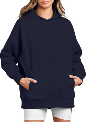 Women's Camo Hoodie Maple-Leaf Print Oversized Sweatshirt Fleece Hooded Sweatshirts with Pocket Casual Fall Pullover