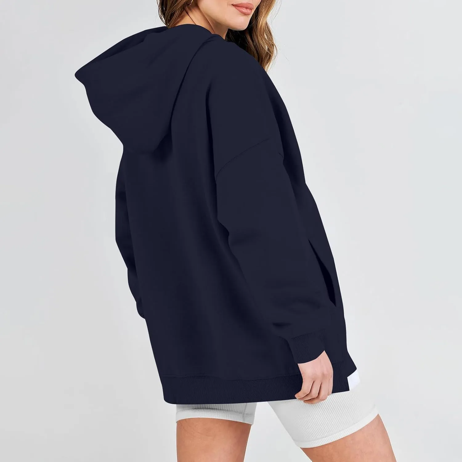 Women's Camo Hoodie Maple-Leaf Print Oversized Sweatshirt Fleece Hooded Sweatshirts with Pocket Casual Fall Pullover